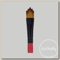 Кисть синтетика 'Mr.Painter' SHB-O-13 фигурная короткая ручка рельефная овальная №13