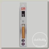 Для вязания 'PRYM' 218487 крючок для вязания Ergonomics пластик d 5.0 мм 16 см в картонной упаковке медовый