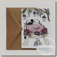 'Cards for you and me' Открытка 11.4 х 16.6 см «Свадьба. Машина» 2680984550975