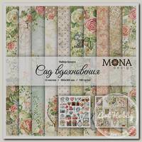 Бумага для скрапбукинга 'MoNa design' Набор бумаги №04 190 г/кв.м 30.5 x 30.5 см 12 л. 56339 'Сад вдохновения'