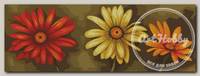 Канва/ткань с рисунком 'Collection D`Art' серия 9.000 80 см х 35 см 9001 Герберы